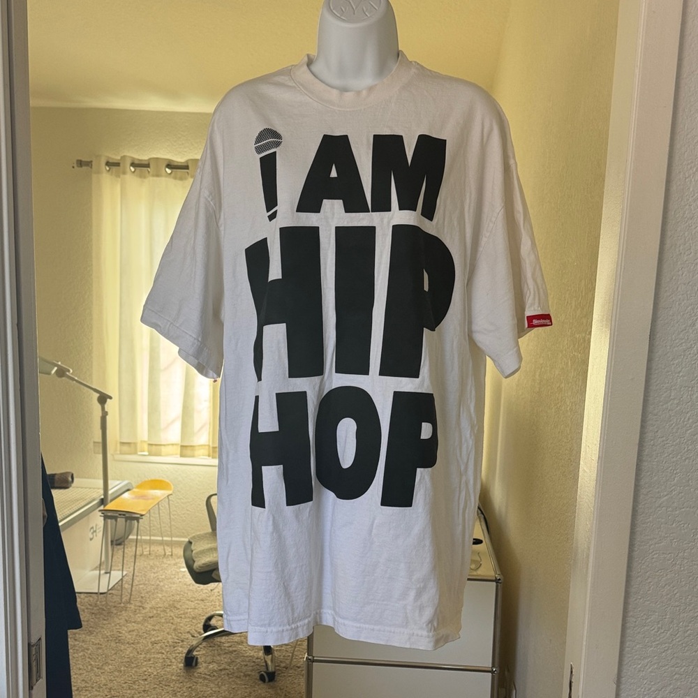 I AM HIP HOP Graphic Tee Blastmaster- White & Black XL Preowned